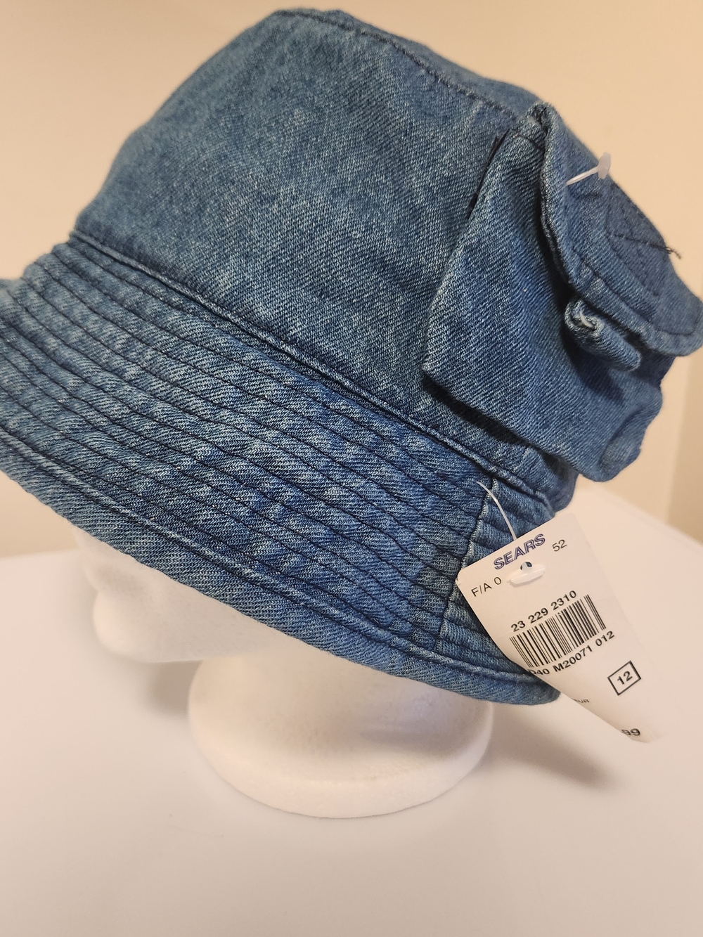 Vintage Nevada Denim Bucket Hat with Removable Utility Pouch - Kids Lg/XL